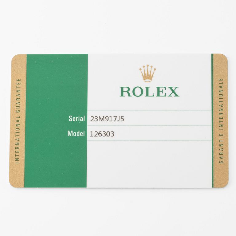 Rolex, Oyster Perpetual, Datejust 41, wristwatch, 41 mm.