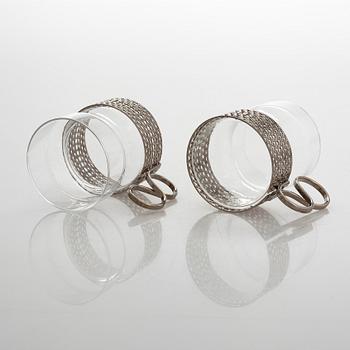 Timo Sarpaneva, teglas/ glögglas, 12 st, "Tsaikka", Iittala.