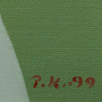 PENTTI KOIVIKKO, öljy levylle, signerad och daterad -99.