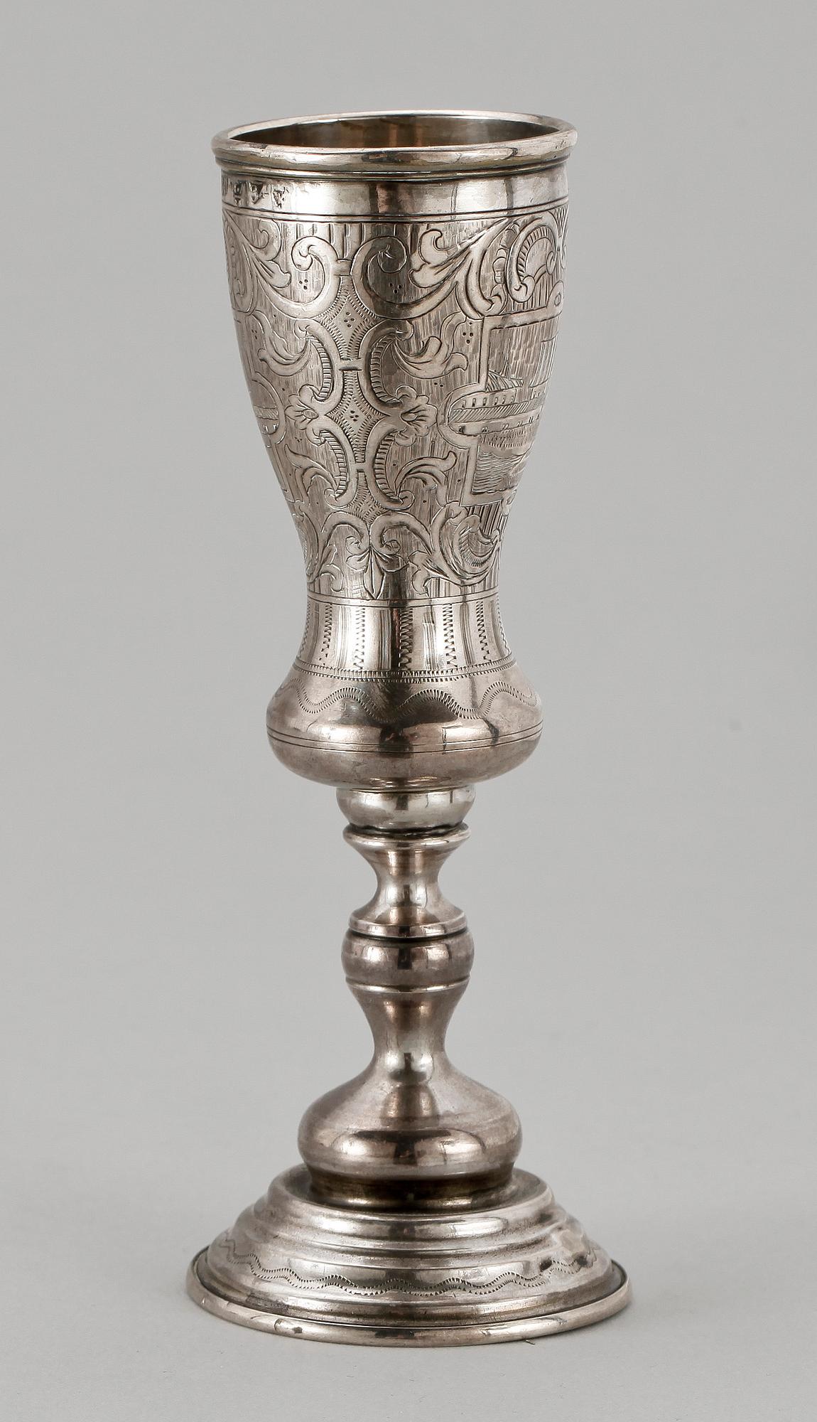 CHAMPAGNEBÄGARE, silver, Ryssland, 1800-talets andra hälft. Ca 95 gr.