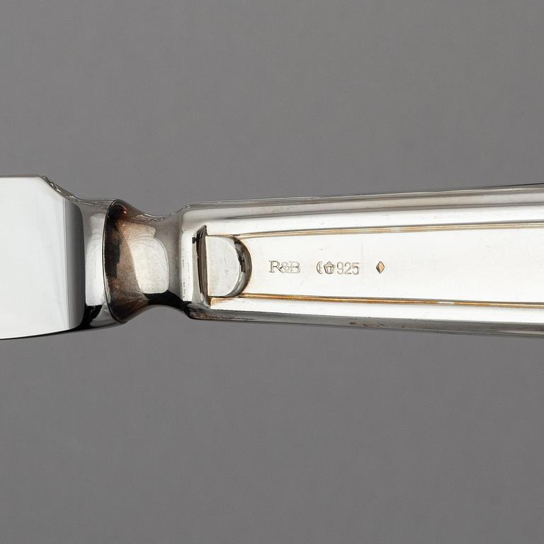 A sterling silverware set, model 'Art-Deco', 152 pieces and casket, Flensburg, Germany.