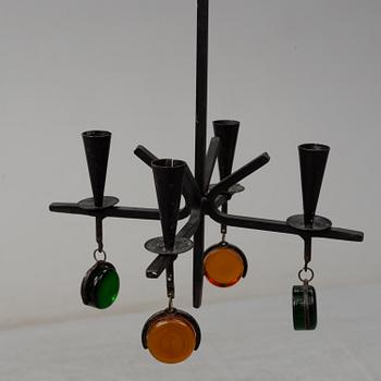 GUNNAR ANDER, a pair of hanging candelabra, Ystad Metall, second half of the 20th century.