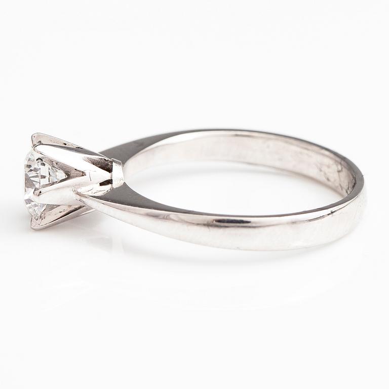 A 14K white gold ring with a brilliant cut diamond, 0.71 ct. Toivo Konstantin Alenius, Vasa 2020. With GIA certificate.