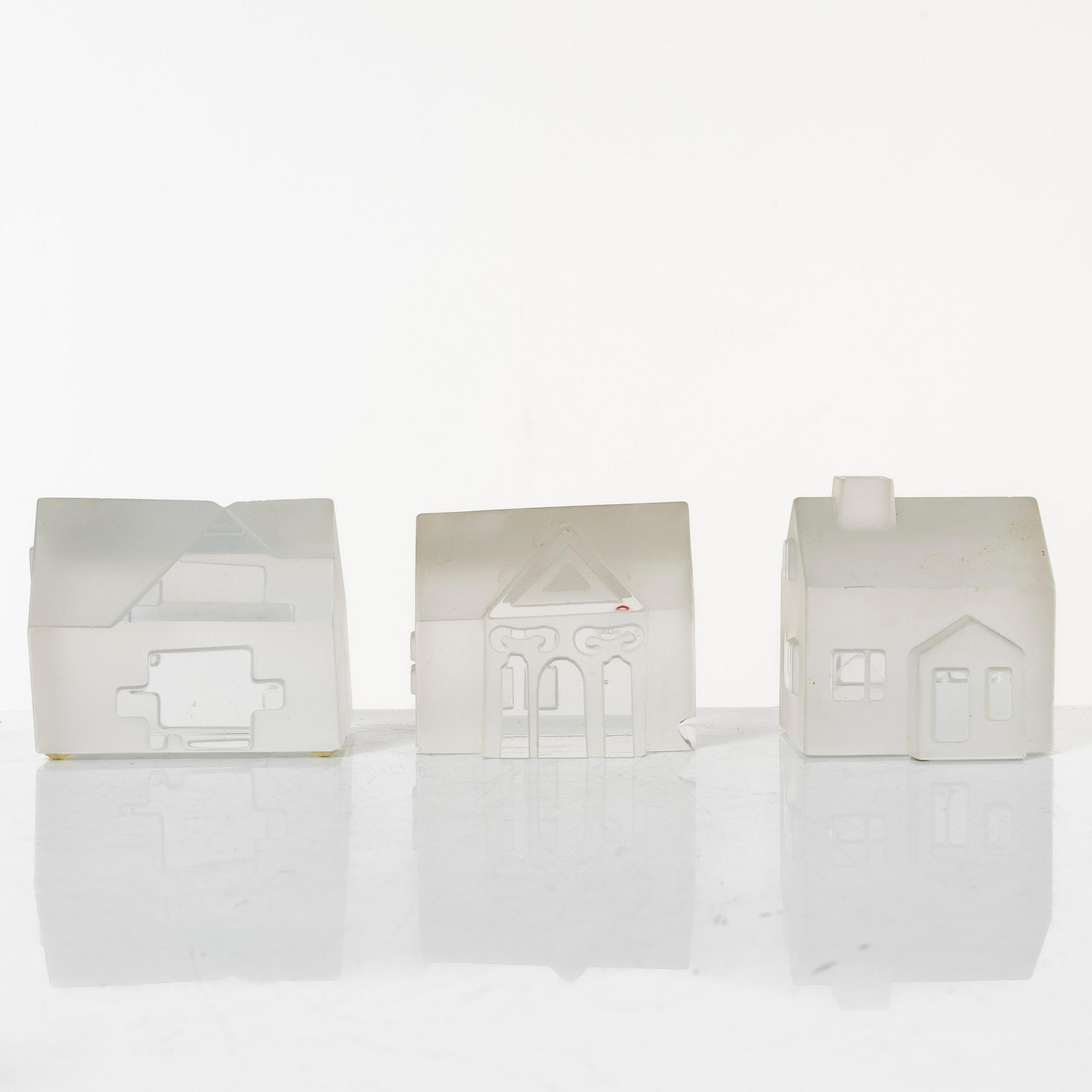 Jorma Vennola, Glasskulpturer, 11 delar, "Iittalabyn", 1990-tal.