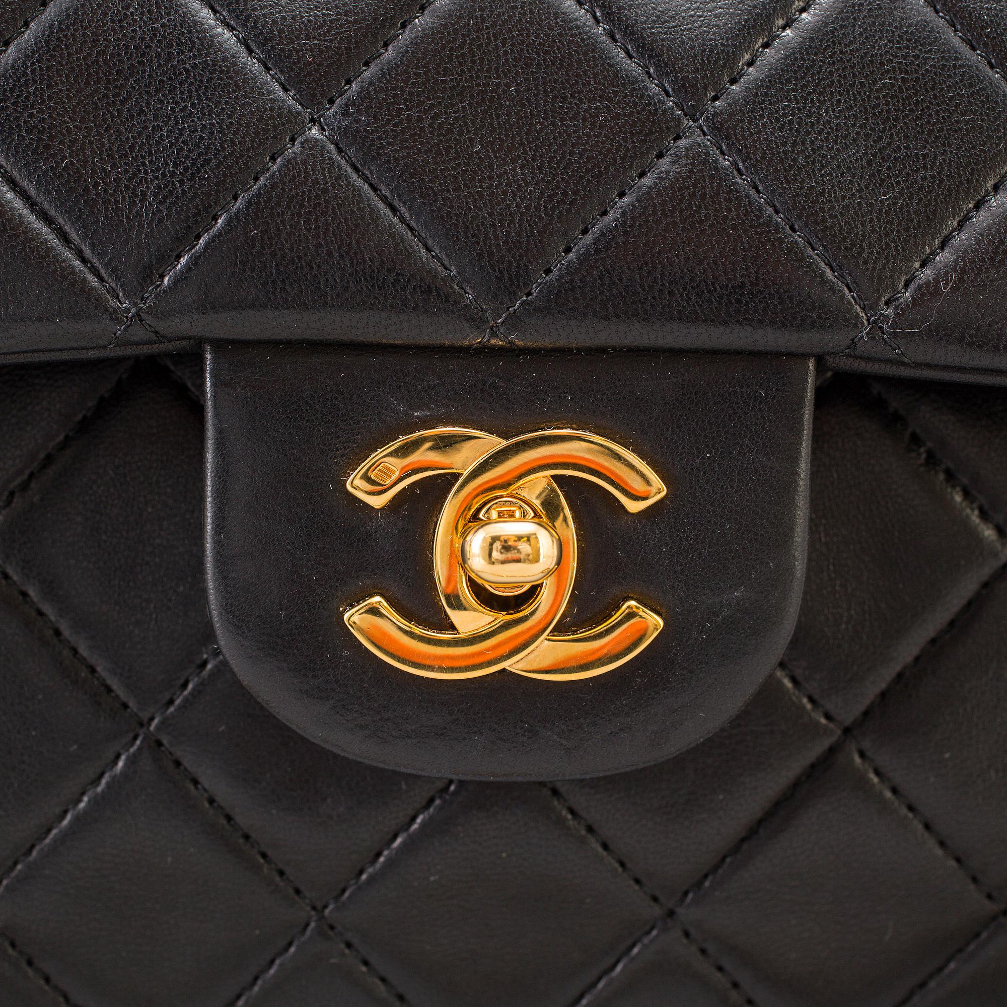 A "Double Flap bag" by Chanel.