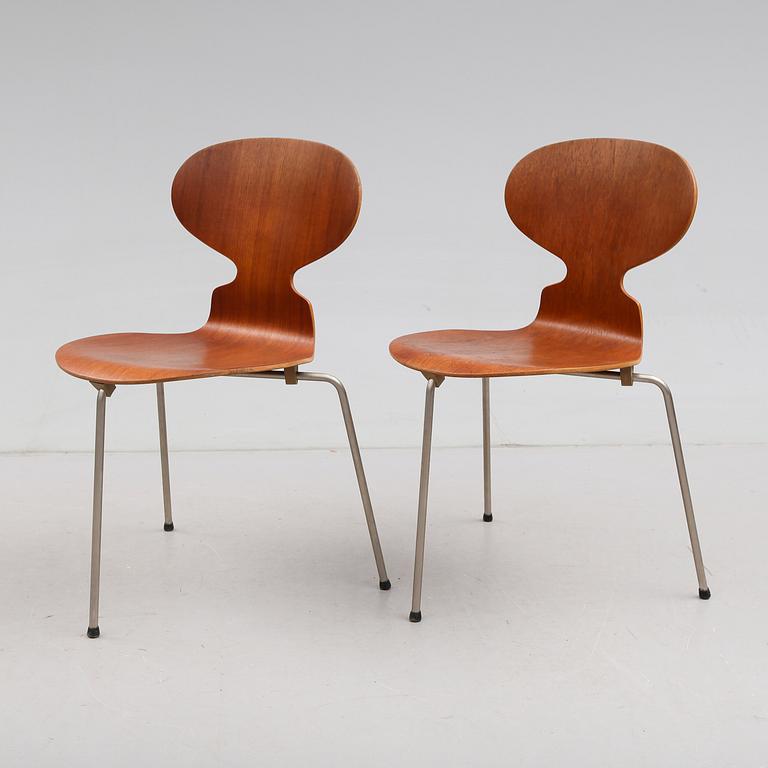 STOLAR, 1 par, "Myran",  Arne Jacobsen, Fritz Hansen, Danmark, 1900-talets mitt.