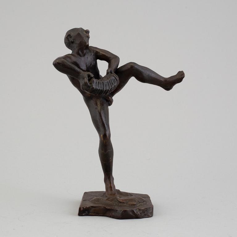 JEAN RENÉ GAUGUIN, a bronze sculpture, Dancing accordionist (c.1915/20), signed.