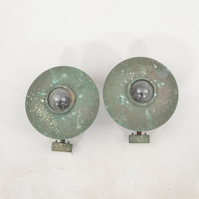 Wall lamps/Exterior lighting a pair Denmark late 20th century.