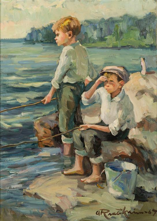 Orvo Raatikainen, olja på duk, signerad och daterad-65.