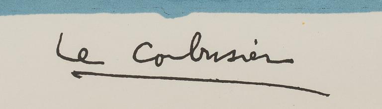 LE CORBUSIER, colour lithographe, signed and dated in print 72-2-63.
