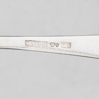 Jacob Ängman, Silver cutlery parts, "Rosenholm", GAB, including Stockholm 1967 (31 pieces).