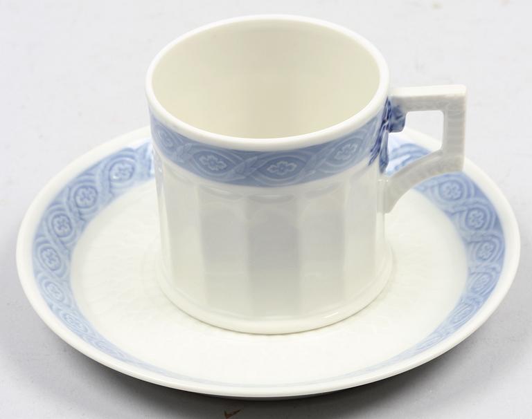 KAFFEKOPPAR, 12 st, porslin, "Blå vifte", Royal Copenhagen.