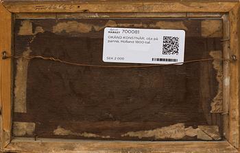 OKÄND KONSTNÄR, olja på pannå, Holland 1800-tal.