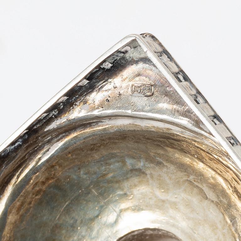 Three Swedish silver cups, 19th century.