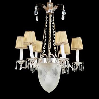 TAKKRONA, nysilver, 1920/30-tal. Höjd ca 80 cm.