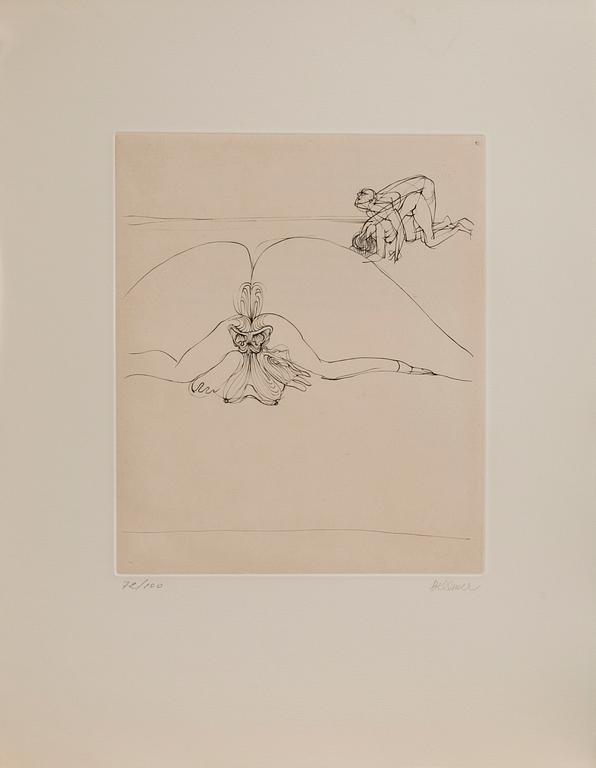 HANS BELLMER, "Les anagrammes du corps". 10 etchings, 1973, each signed in pencil and numbered 72/100.