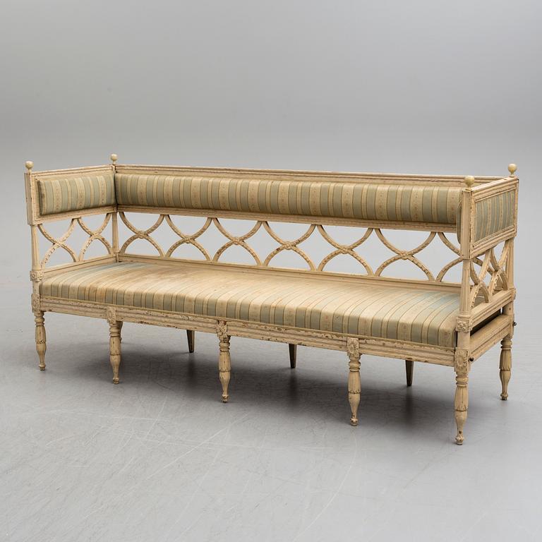 a late Gustavian sofa, early 18th century.