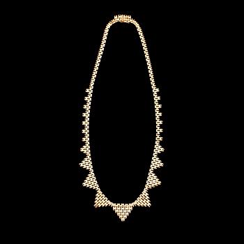 COLLIER, 18 k guld. Vikt 25 g.
