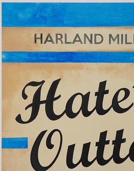Harland Miller, "Hate's Outta Date (Blue)".