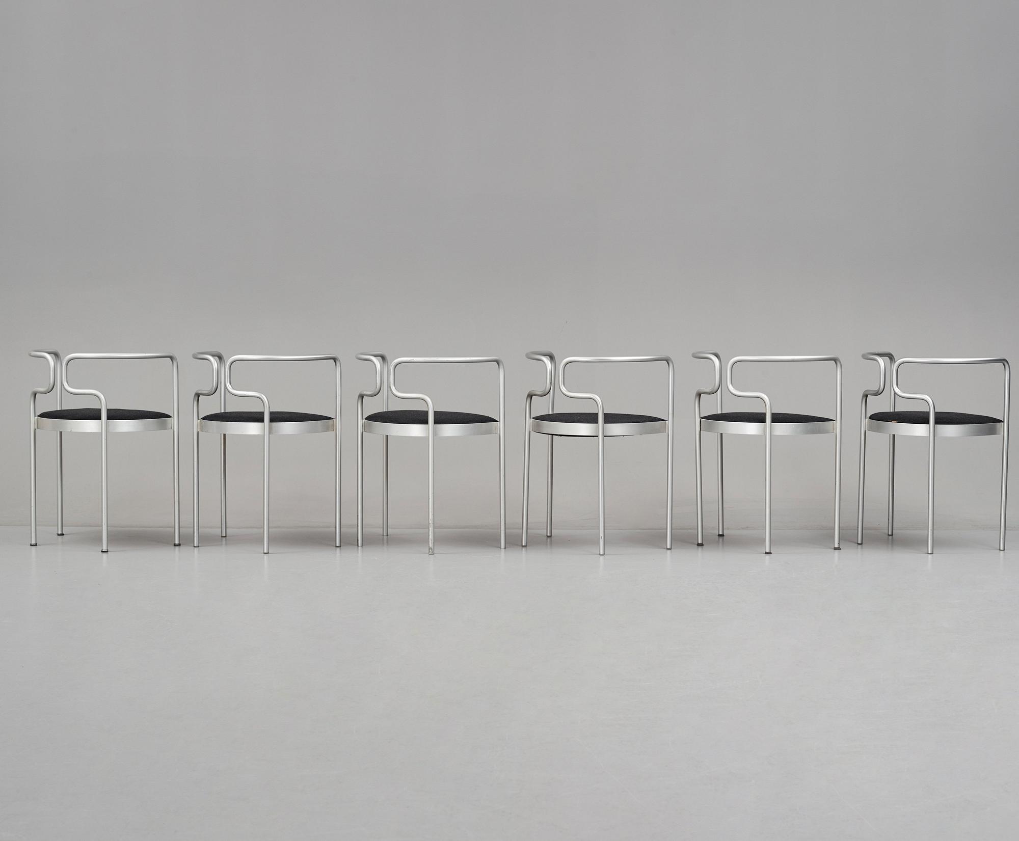 Henning Larsen, stolar, 6 st, modell 9230, Fritz Hansen, Danmark, efter 1967.