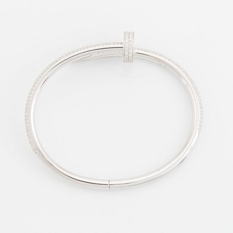 Cartier armband "Juste en Clou" 18K vitguld med runda briljantslipade diamanter.