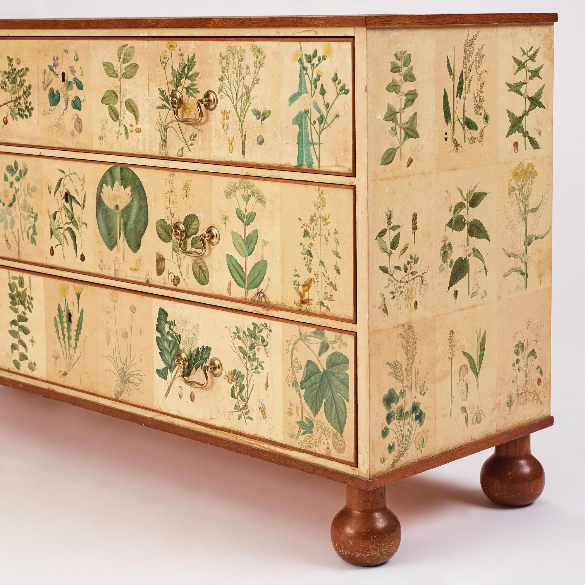 Josef Frank, a 'Flora' chest of drawers, Svenskt Tenn Sweden 1930-40s.