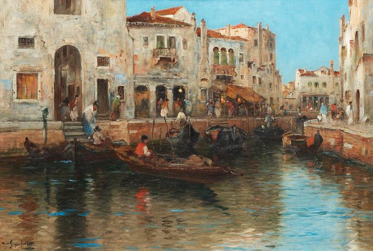 Wilhelm von Gegerfelt, Venetian canal scene.
