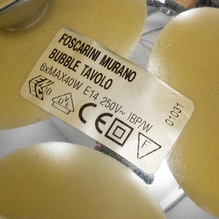 A 'Bubble Tavolo" floor light, Foscarini Murano, Italy.