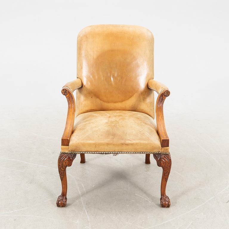 Armchair/desk chair Queen Anne style mid-20th century/second half.