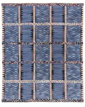 Marianne Richter, matta, "Josefina, blå", gobelängteknik, ca 264 x 211 cm, signerad AB MMF MR.