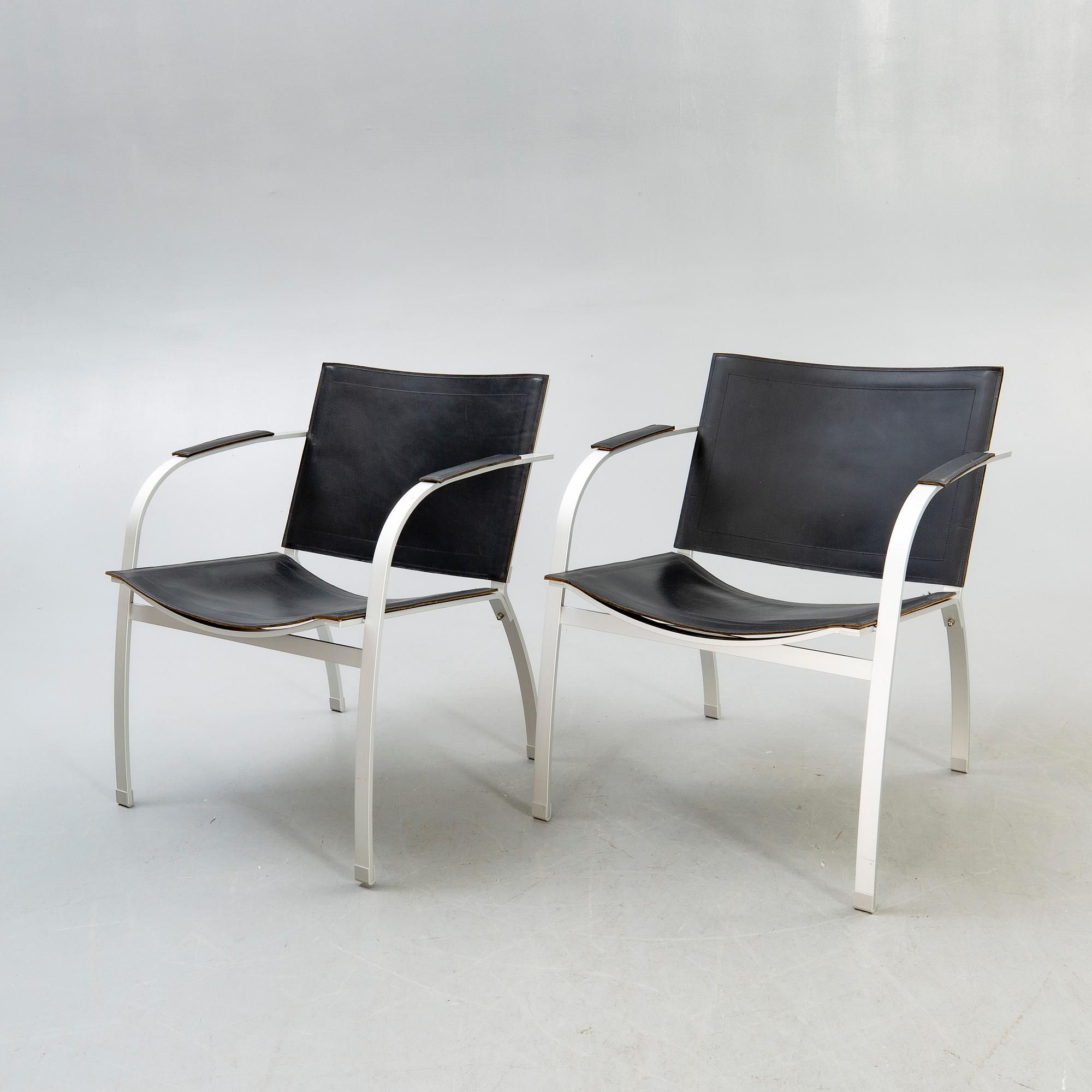 Tord Björklund, armchairs, a pair, Ikea, "Stockholm", 1990.