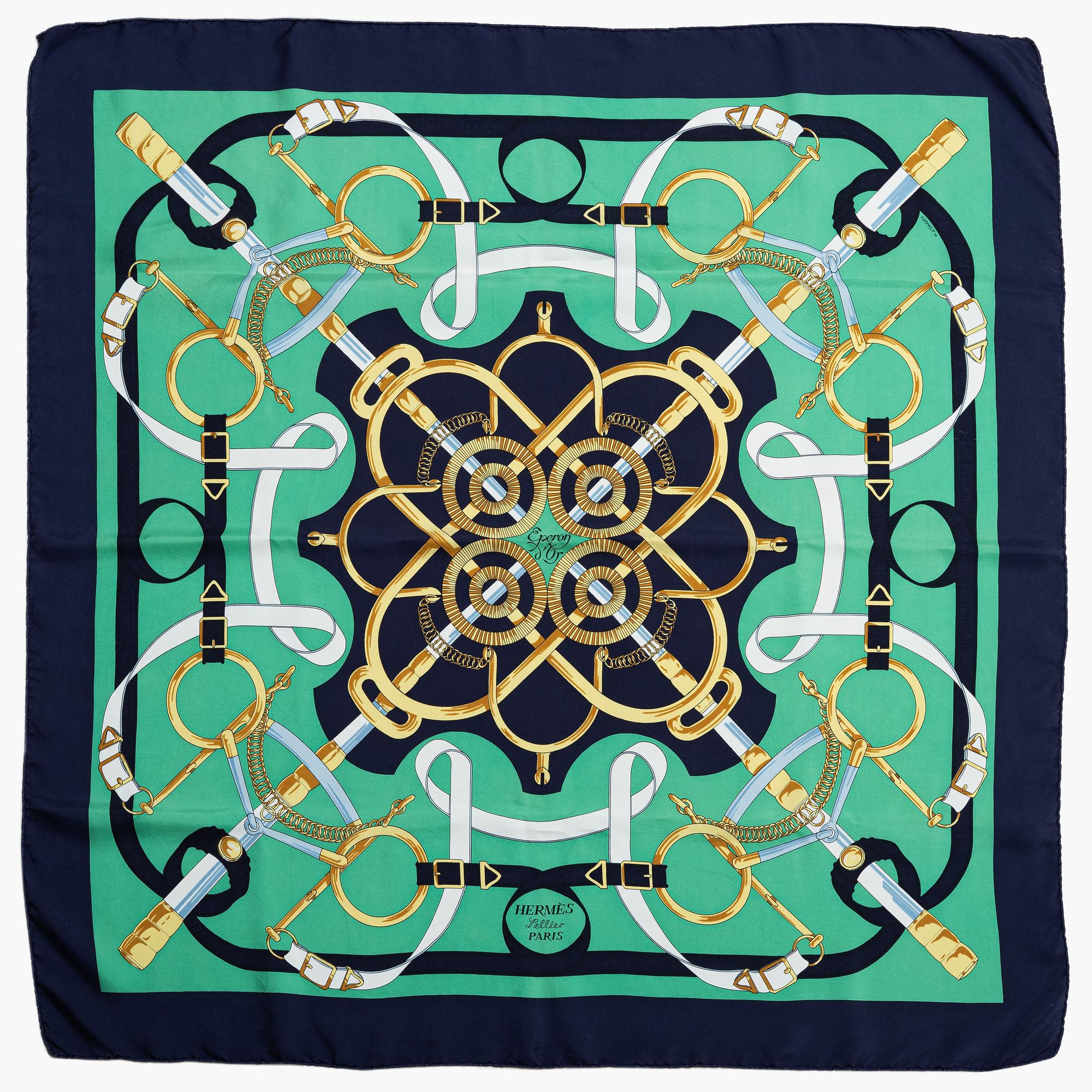 Hermès, scarf, "Eperon d'Or".