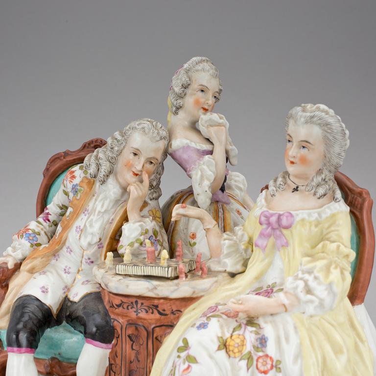FIGURIN, porslin, märkt AR, möjligen Dresden, Tyskland 1800-tal.
