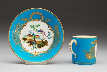 A 'Sèvres"' cup and saucer, 18th Century.