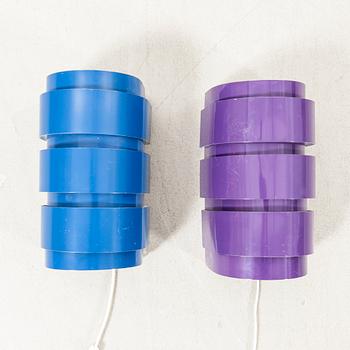 A set of two lacquered metal wall lamps by Hans-Agne Jakobsson from the second half of the 20th century.