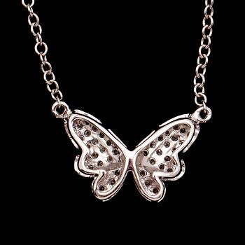 COLLIER, 18 k vitguld, briljantslipade diamanter tot 0.20 ct.