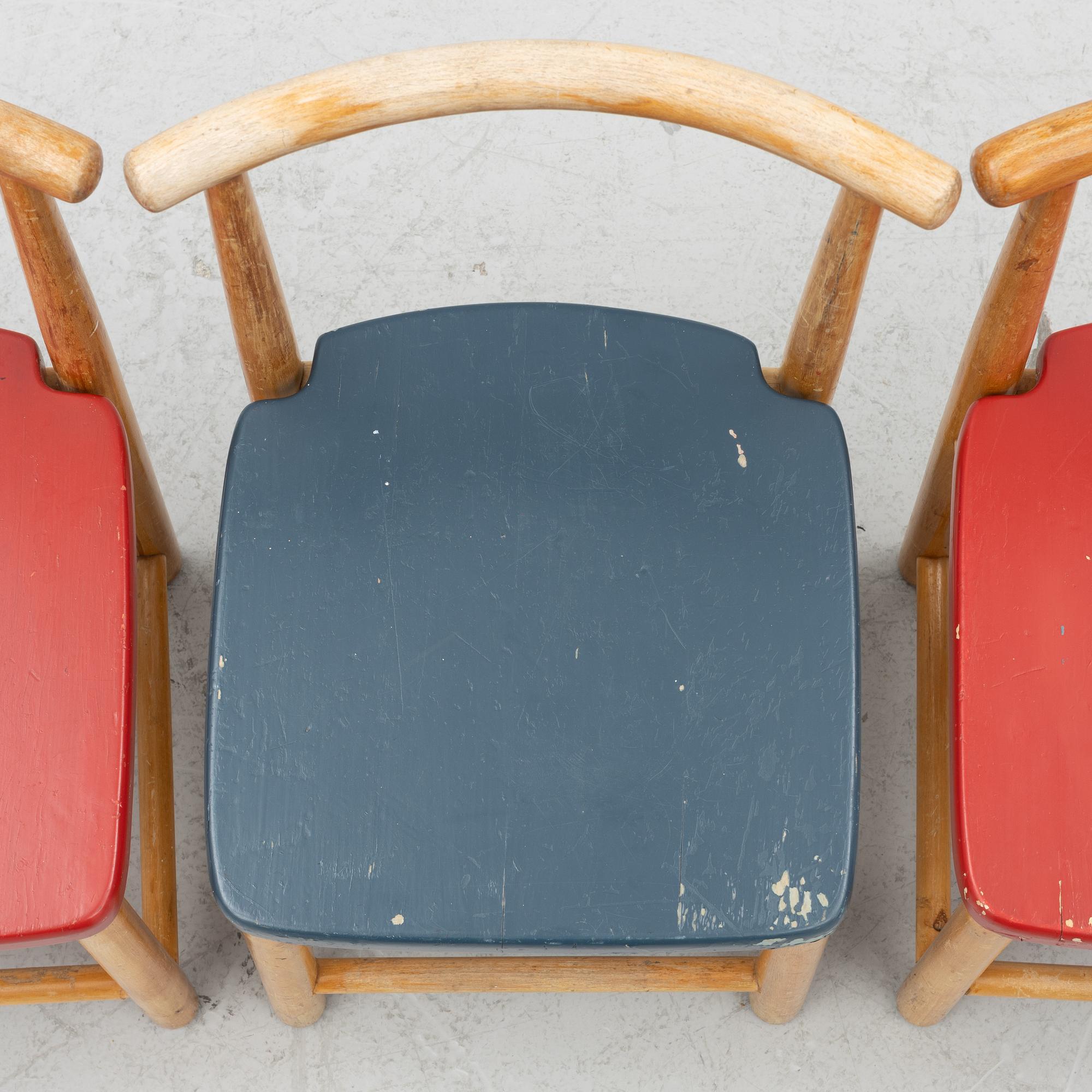 Children's furniture, 4 pieces, Hagafors Chair Factory, Nässjö, second half of the 20th century.