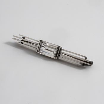 ATELJÉ STIGBERT, Stockholm, 1942, brosch med fasettslipad bergkristall.