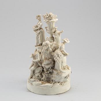 A porcelain figurine group circa 1900.