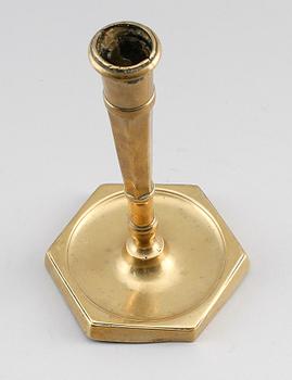 LJUSSTAKE, mässing, 1700-tal.