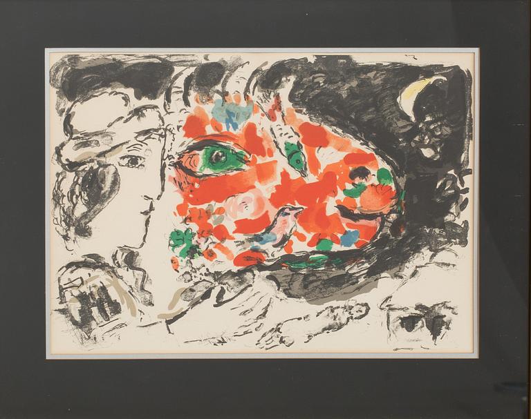 MARC CHAGALL, färglitografi, ej signerad.