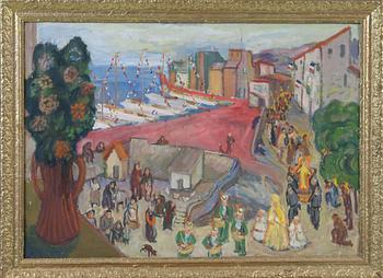 OKÄND KONSTNÄR, olja på duk, sign N Björklund.