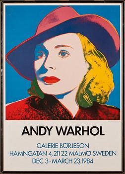 Andy Warhol · ANDY WARHOL, efter, affisch, Galerie Börjeson, 1984.