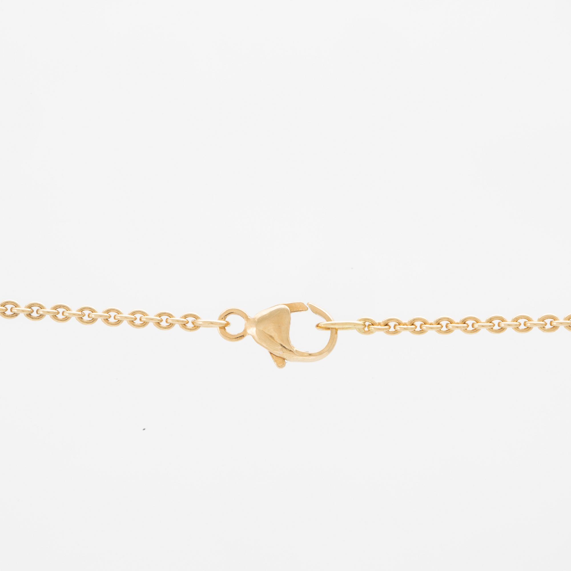 Jacqueline Rabun 18K gold necklace "Cave" set with round brilliant-cut diamonds, for Georg Jensen.