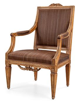 A Gustavian armchair by J. Lindgren.