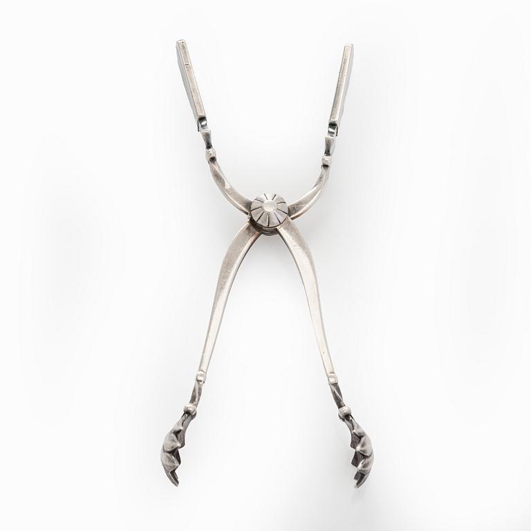 Sterling silver sugar tongs, Georg Jensen, Denmark. After 1945.