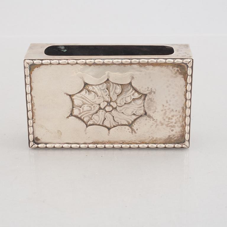 Georg Jensen, a silver matchbox case, model 83, Copenhagen 1920.