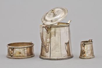 KAFFESERVIS, nysilver, Gense, 1900-talets första kvartal.