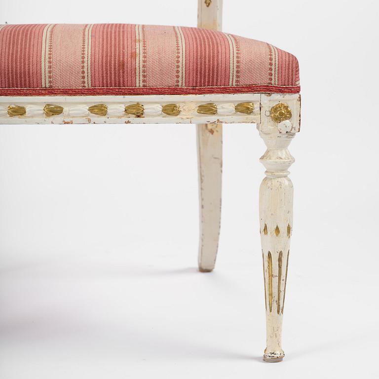A pair of late Gustavian Klismos chairs by E- Ståhl (master in Stockholm 1794-1820).