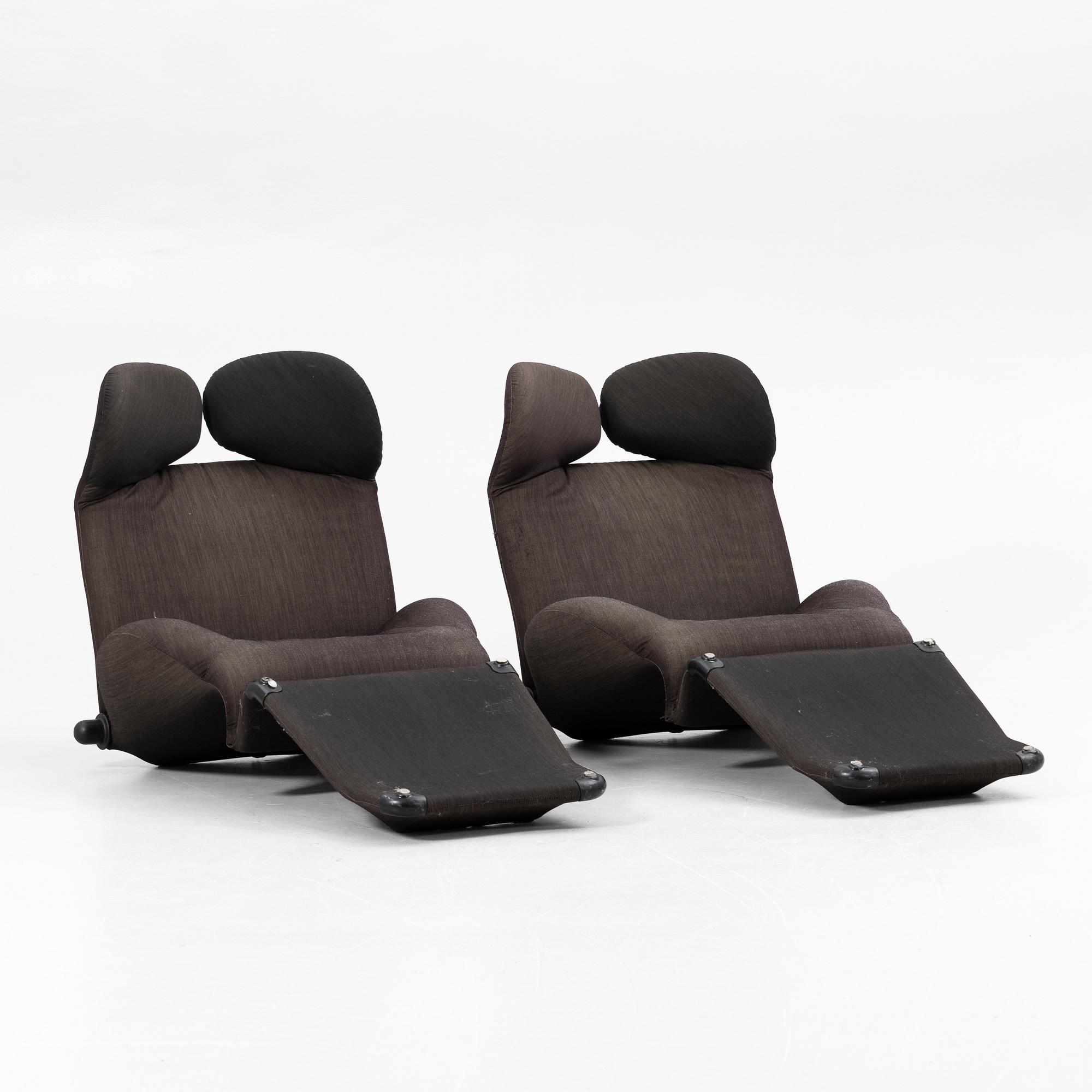 Toshiyuki Kita, Lounge chairs, a pair, “Wink”, Cassina, 1980s,
